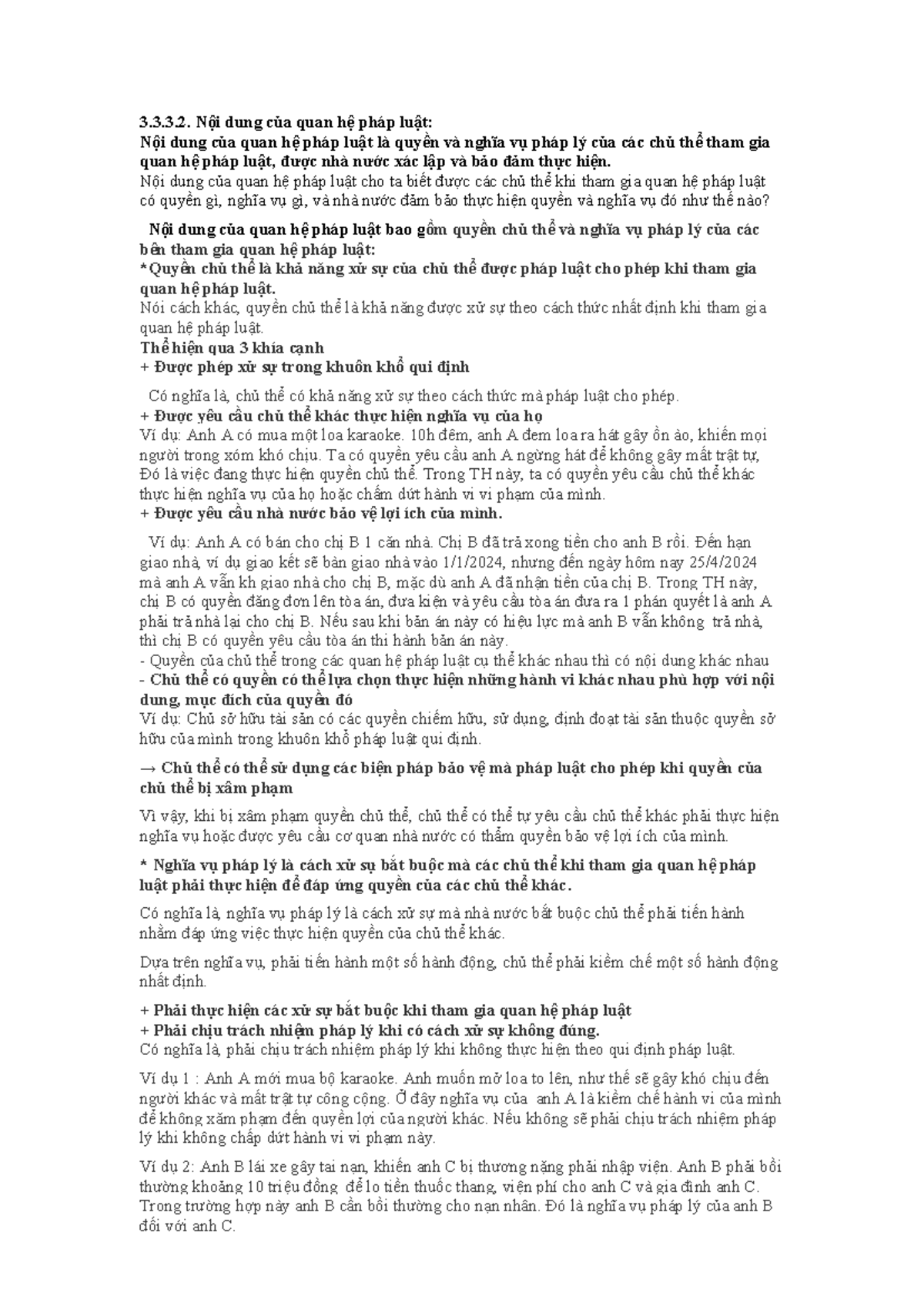 Nội dung Quan hệ Pháp luật: Quyền và Nghĩa vụ Pháp lý - Document Preview