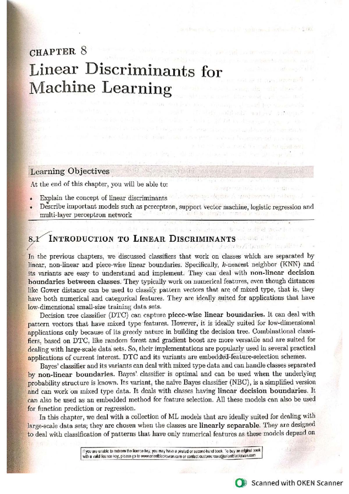 CHAPTER 8: Linear Discriminants in Machine Learning (ML) - Studocu