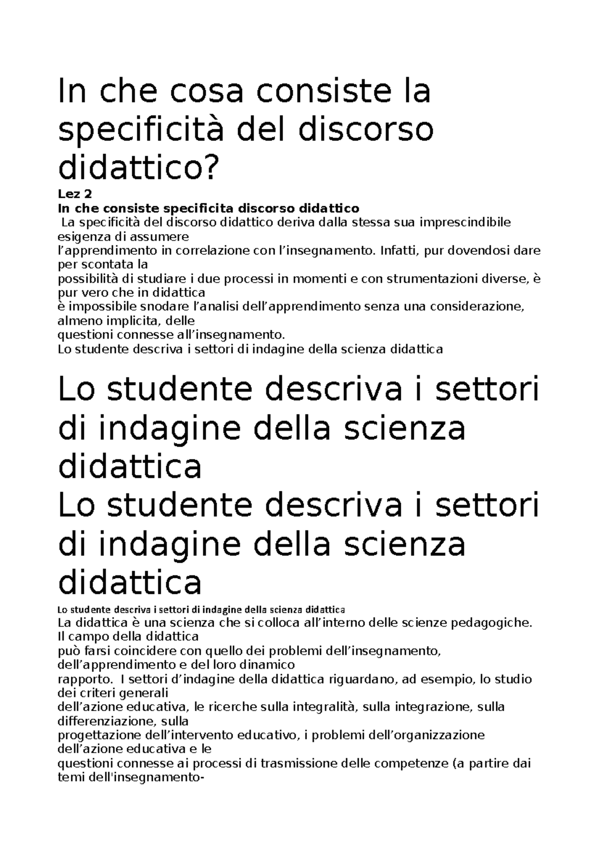 Aperte didattica pedagogia speciale - In che cosa consiste la ...