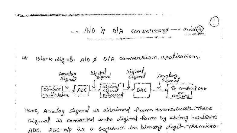Converter 2023: Detailed Notes on ADC and DAC Techniques - Studocu