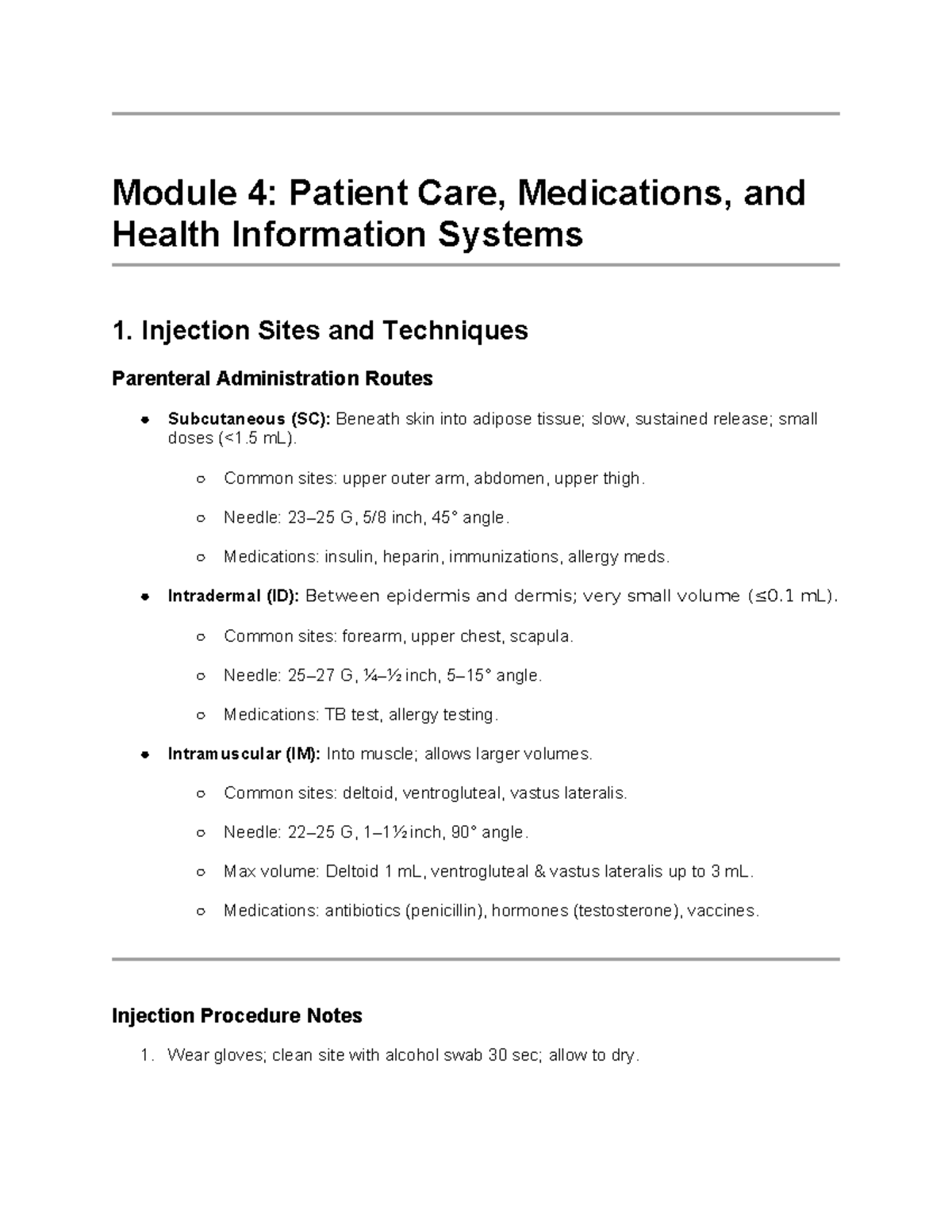 Module 4: Patient Care, Medications, and Health Info Systems Overview ...