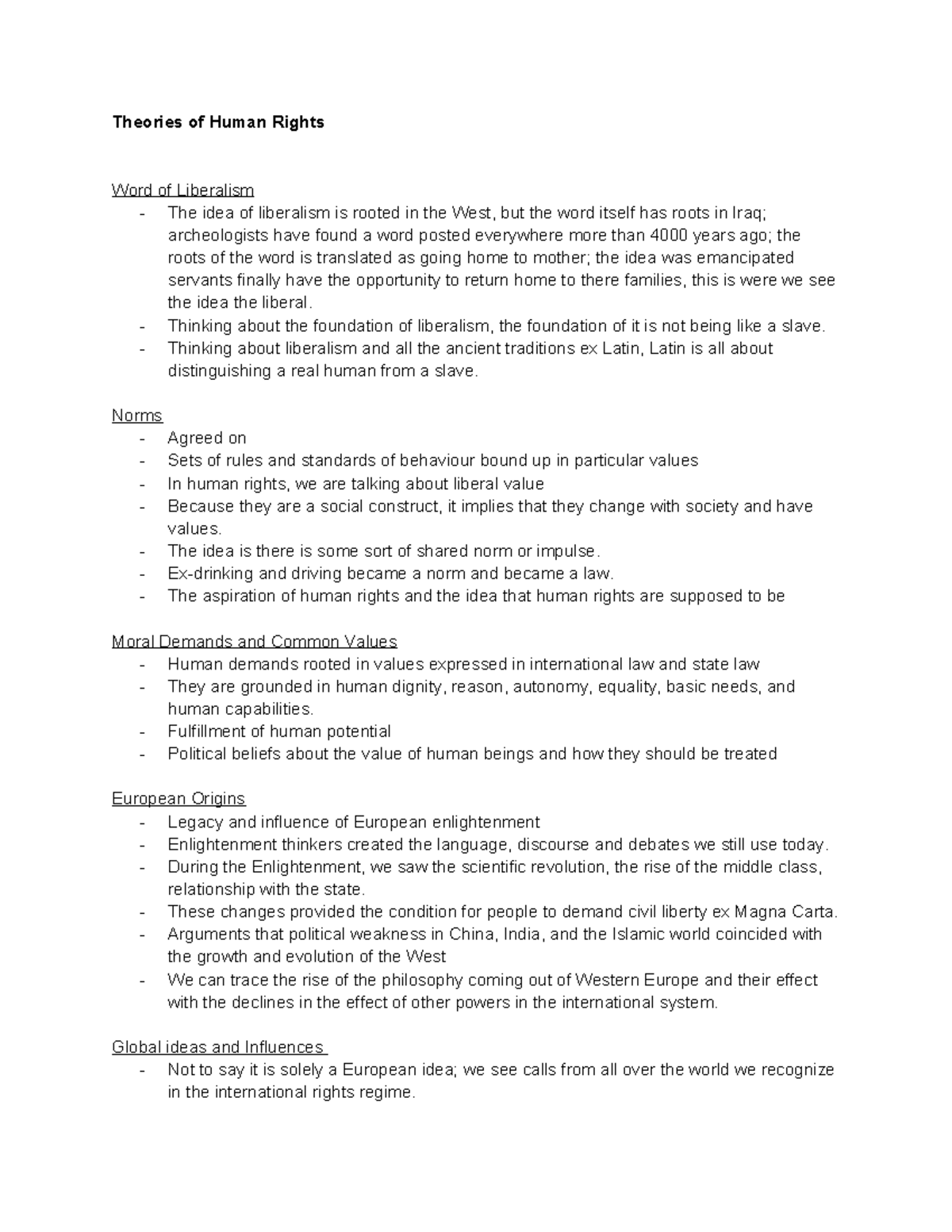 L3 Jan 18th p - Lecture notes on theories of human rights and ...