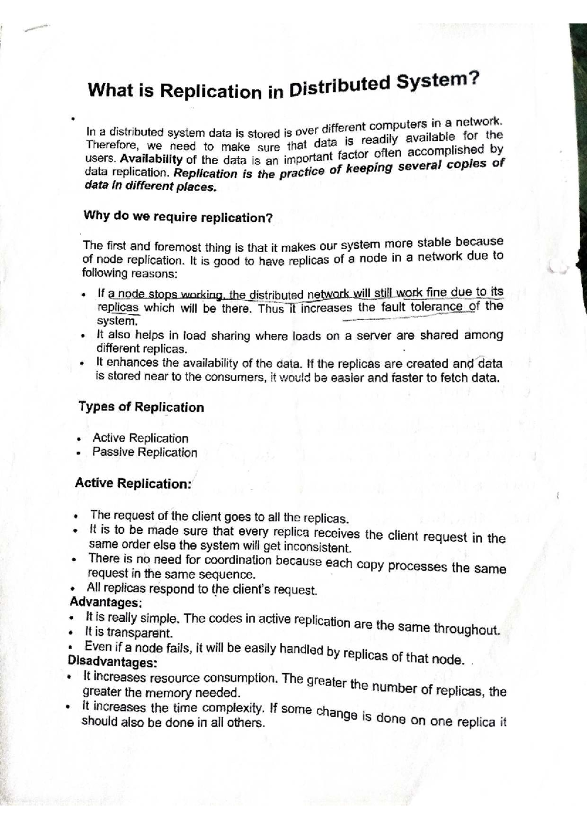 5th Unit DS - Notes: Replication, Fault Tolerance & Consistency Models ...