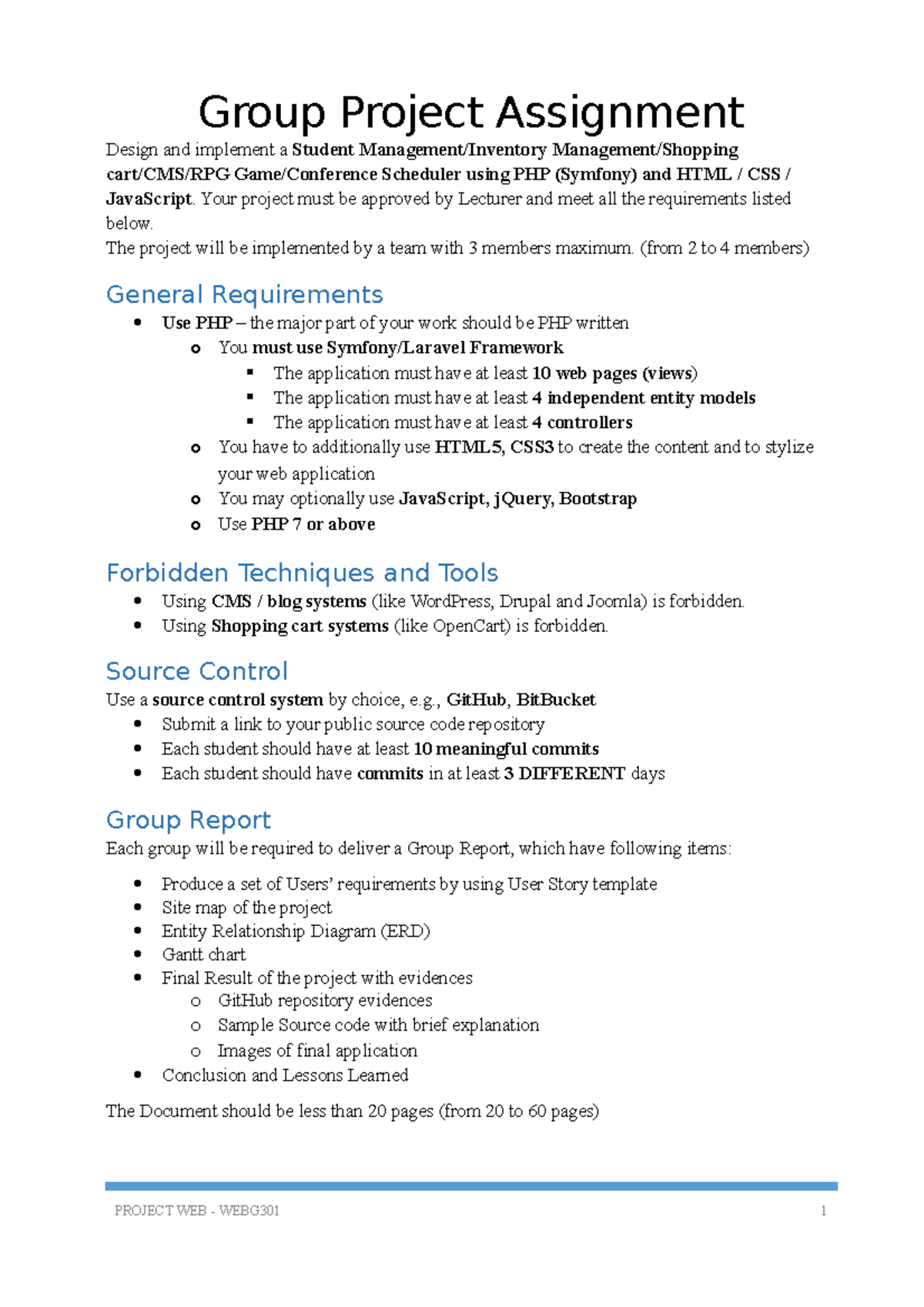 Group Project Assignment: Student Management System Development - Studocu