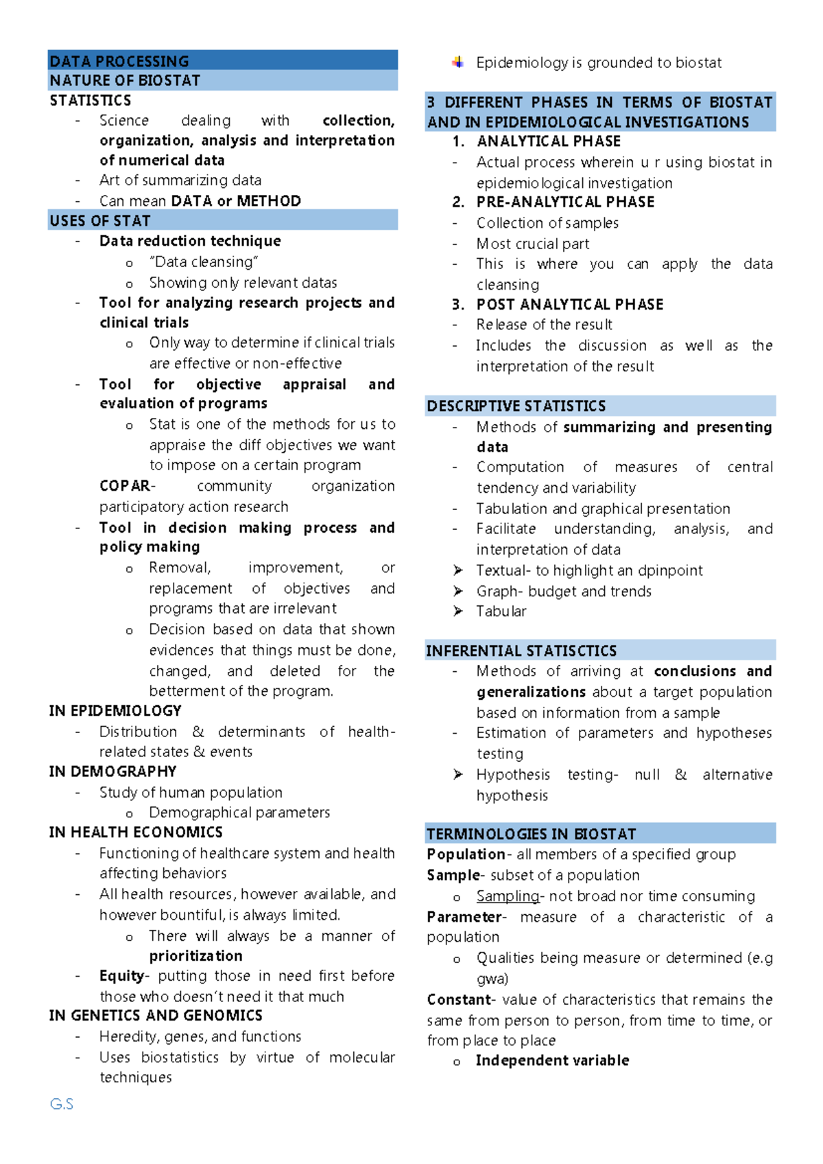 Biostat LEC Trans(Prelims): Understanding Data Processing in ...