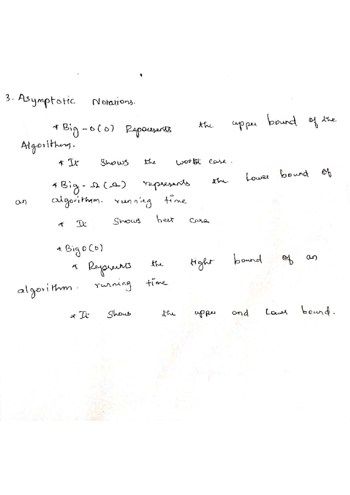 Asymptotic Notations: Understanding Big O, Omega, and Theta - Studocu
