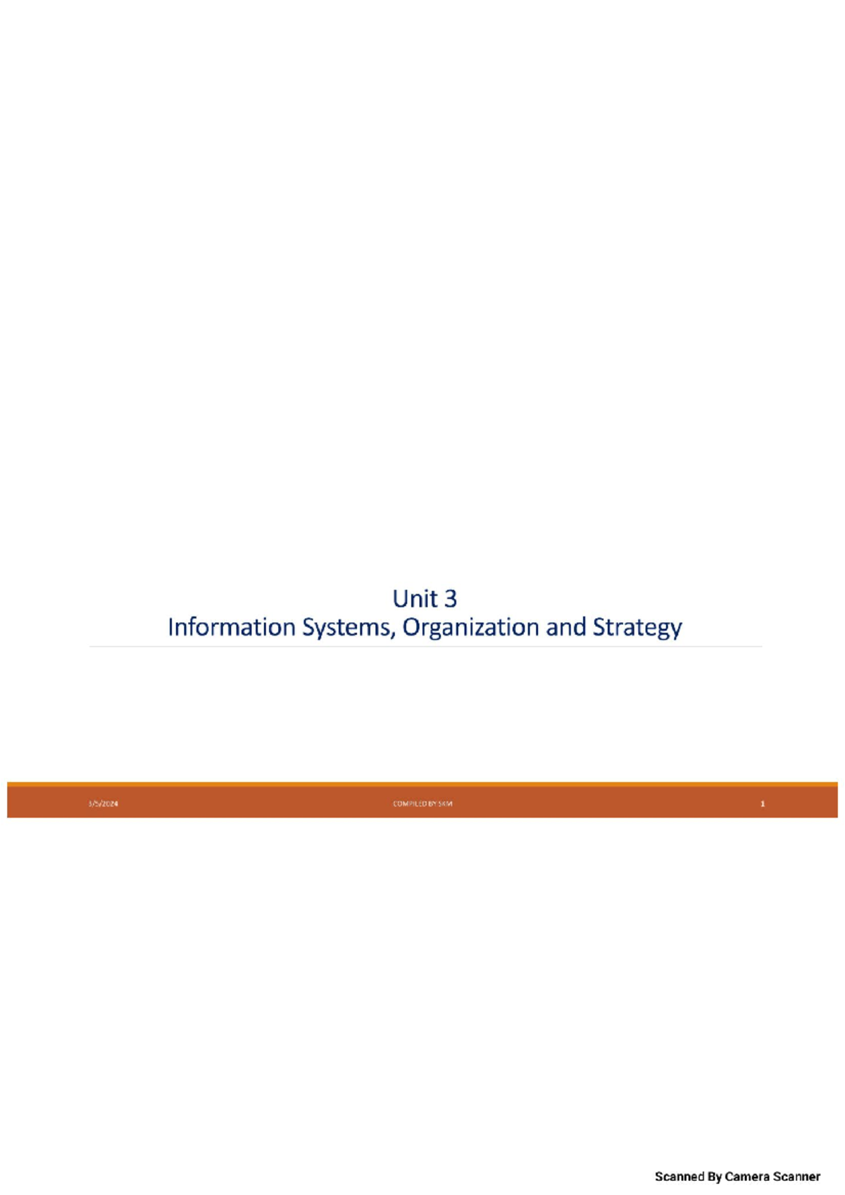 Unit 3 Information Systems, Organization, and Strategy (8 Hrs ...