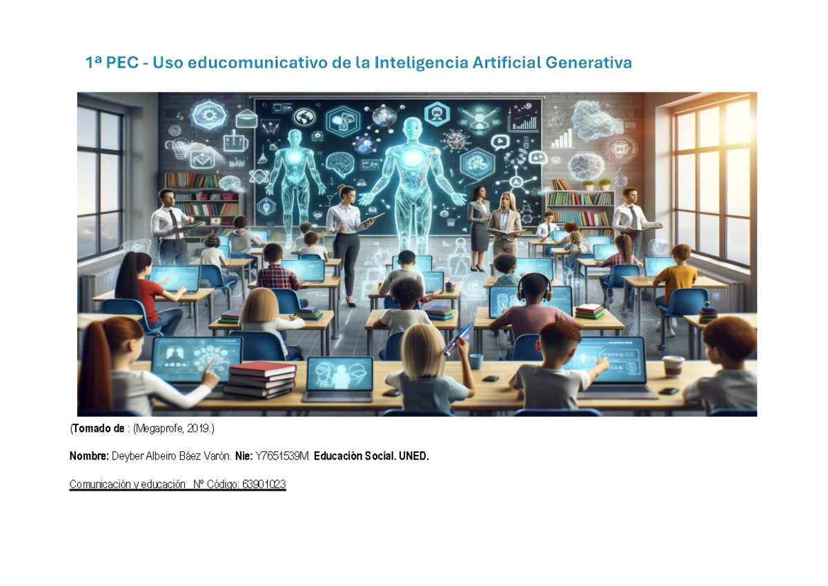 Primera PEC: Uso Educomunicativo de la Inteligencia Artificial ...