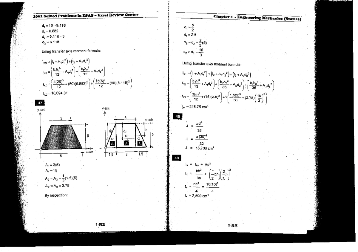 2001 ESAS Part 2 - Solved Problems in Dynamics and Statics - Studocu