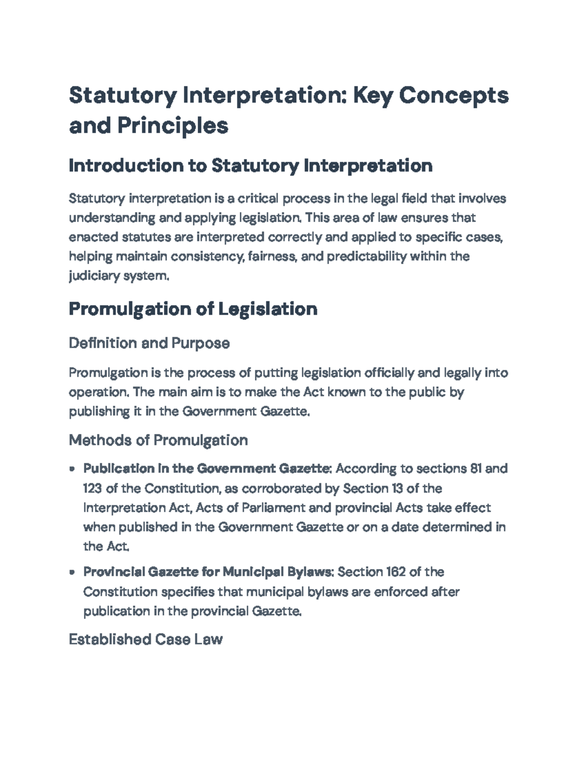 Statutory Interpretation: Key Concepts and Principles - Legal Overview ...