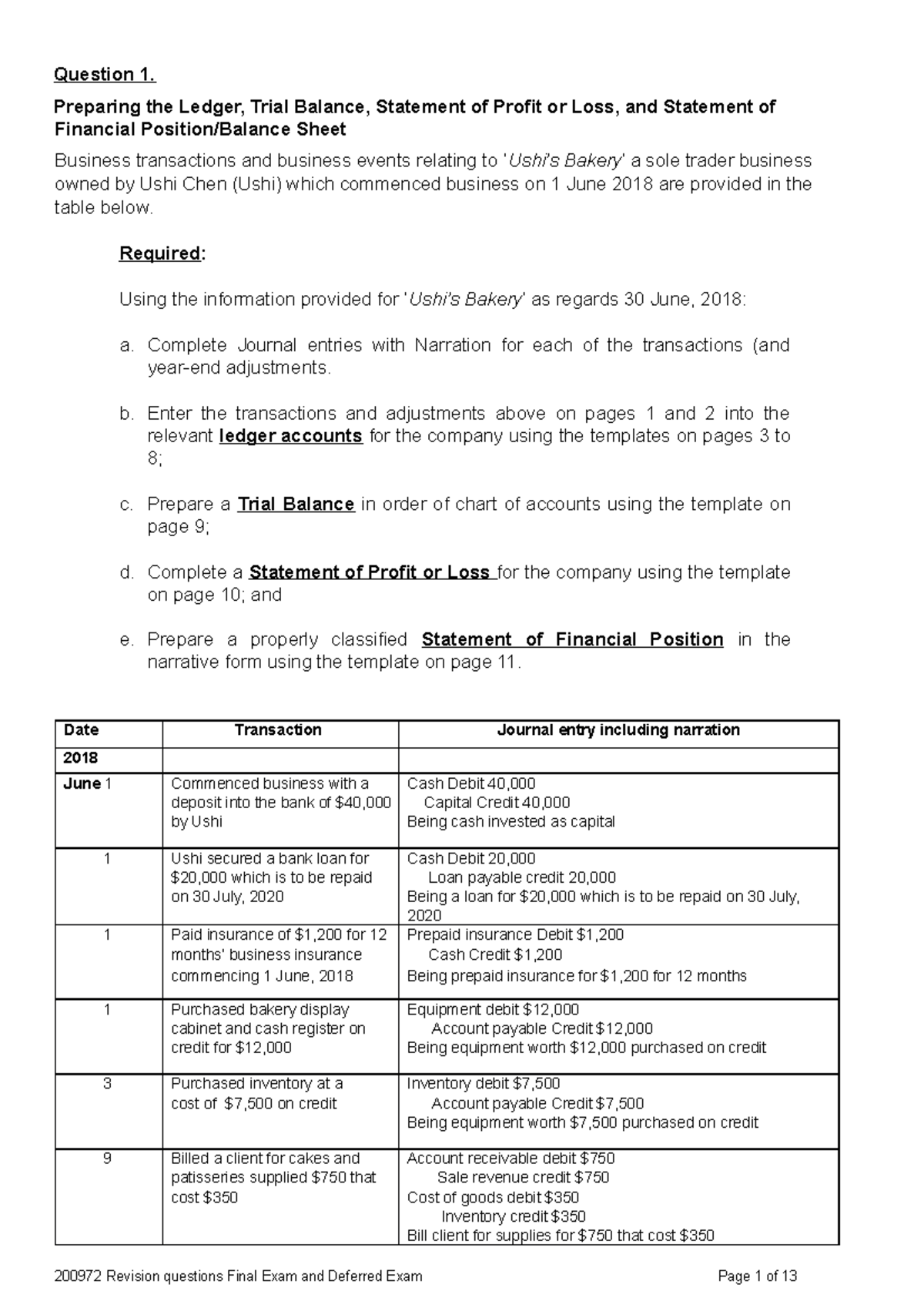 Accounting in Context ACC101 Final Exam Study Guide - Studocu