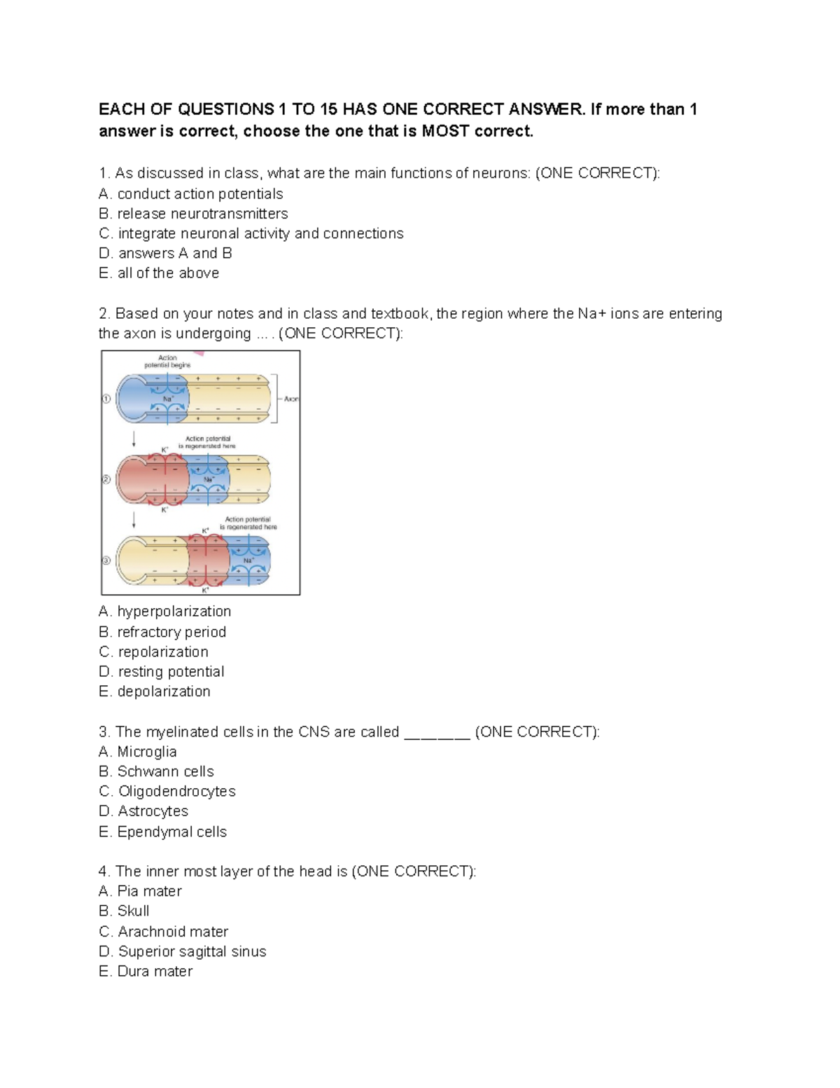 Practice Material for Term test 1 - EACH OF QUESTIONS 1 TO 15 HAS ONE ...