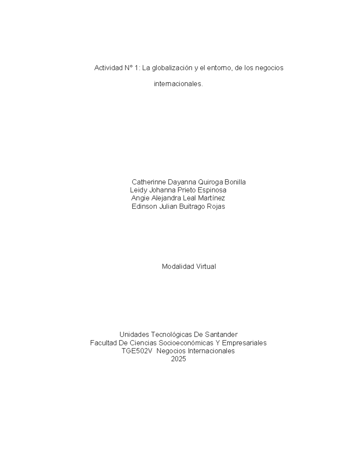 Actividad 1: La Globalización y su Impacto en Negocios Internacionales ...