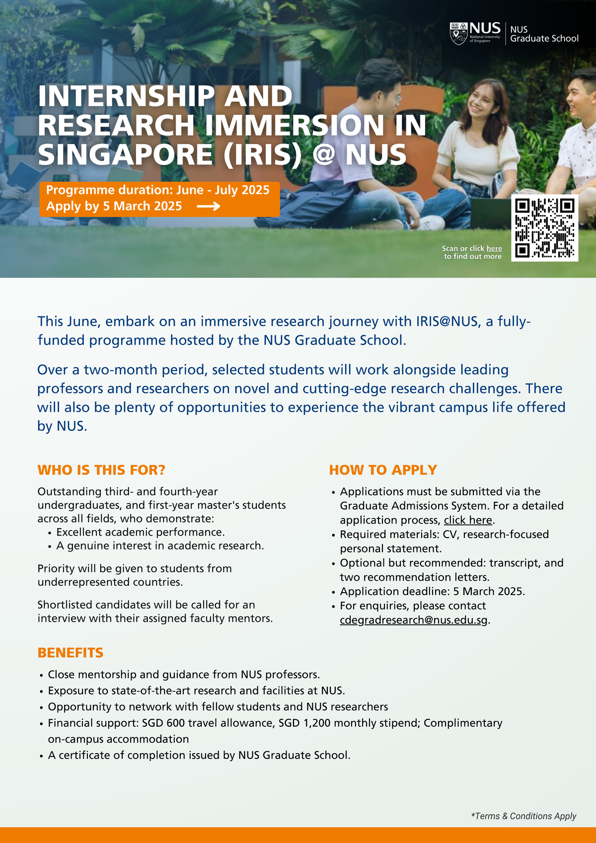 NUS Graduate School Research Programme: Apply by 5 March 2025 - Studocu