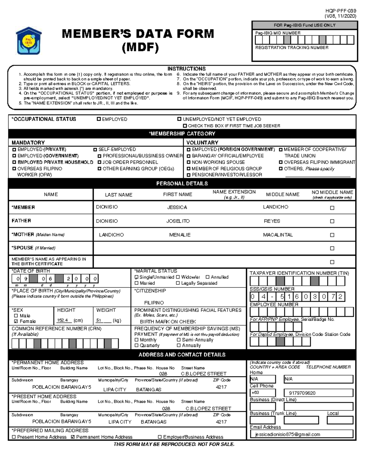 (V08) MDF MID NUMBER REGISTRATION DATA FORM INSTRUCTIONS - Studocu