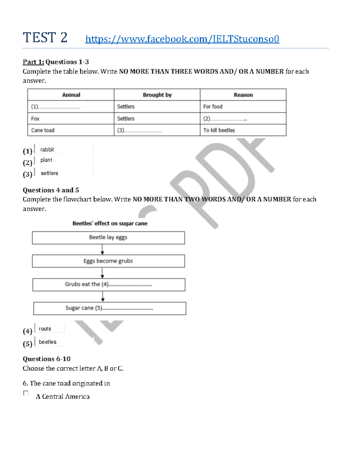 Listening Test 2 - IELTS Student Exam Preparation Notes - Studocu