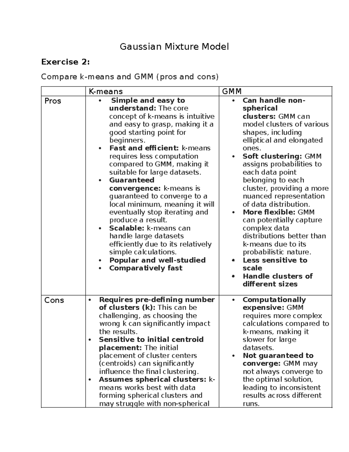 CS101: Gaussian Mixture Model - Comparison of K-means and GMM - Studocu