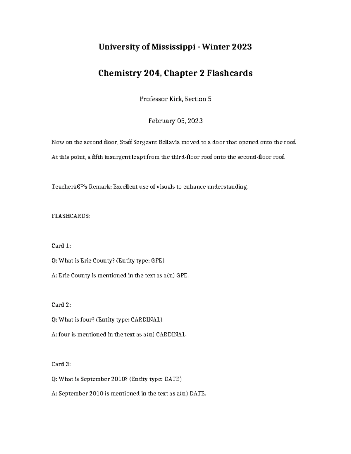 Chemistry 204 Winter 2023 Chapter 3 Exam Overview and Analysis - Studocu