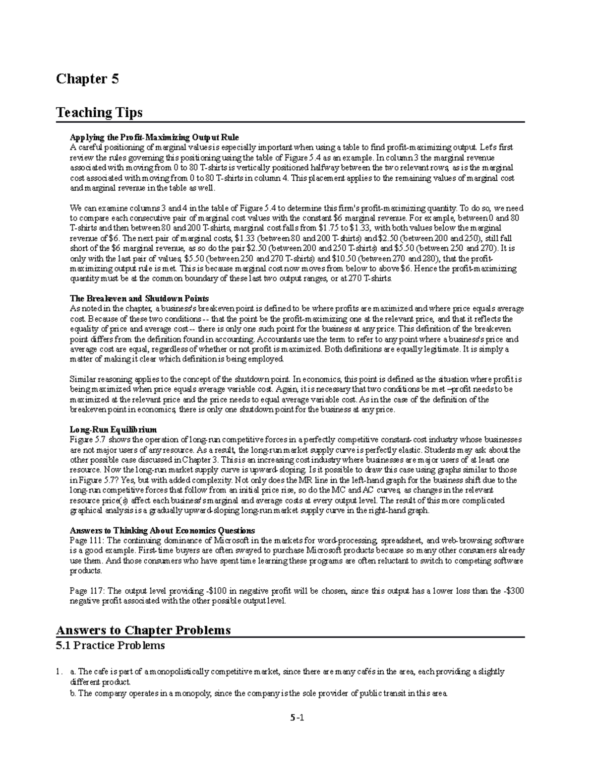 Lovewell 7ce IM Ch05 - Chapter 5 - Chapter 5 Teaching Tips Applying the ...