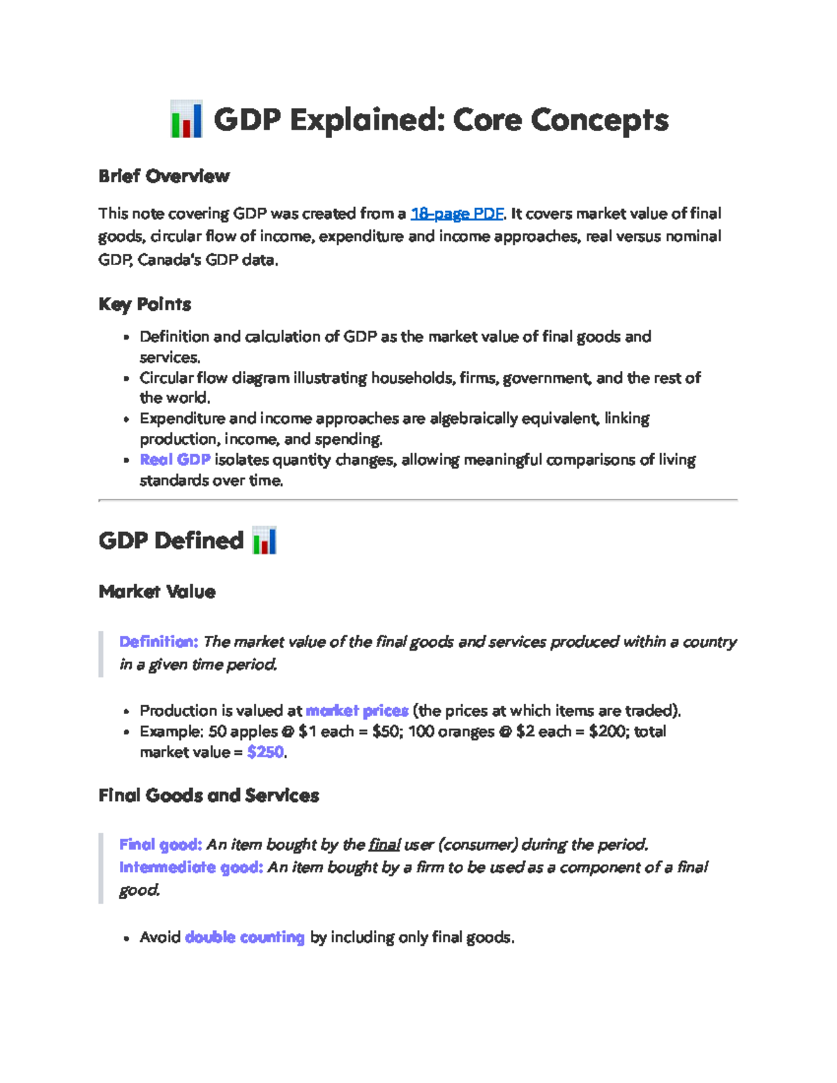 Chapter 4 Macro - GDP Explained: Key Concepts & Calculations - Studocu