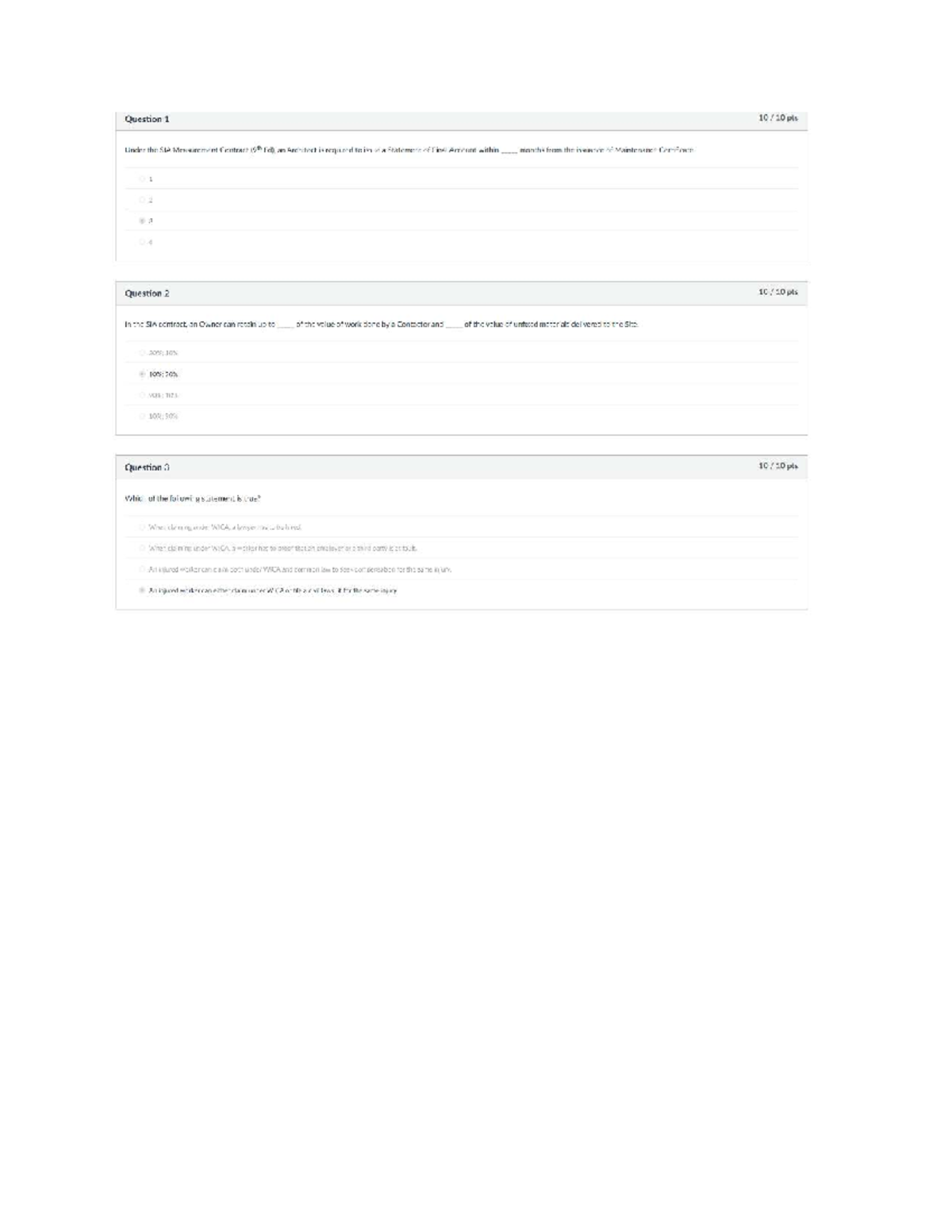 SIA Contract Quiz 1 Answers (9th Ed) - 10 Questions - Studocu