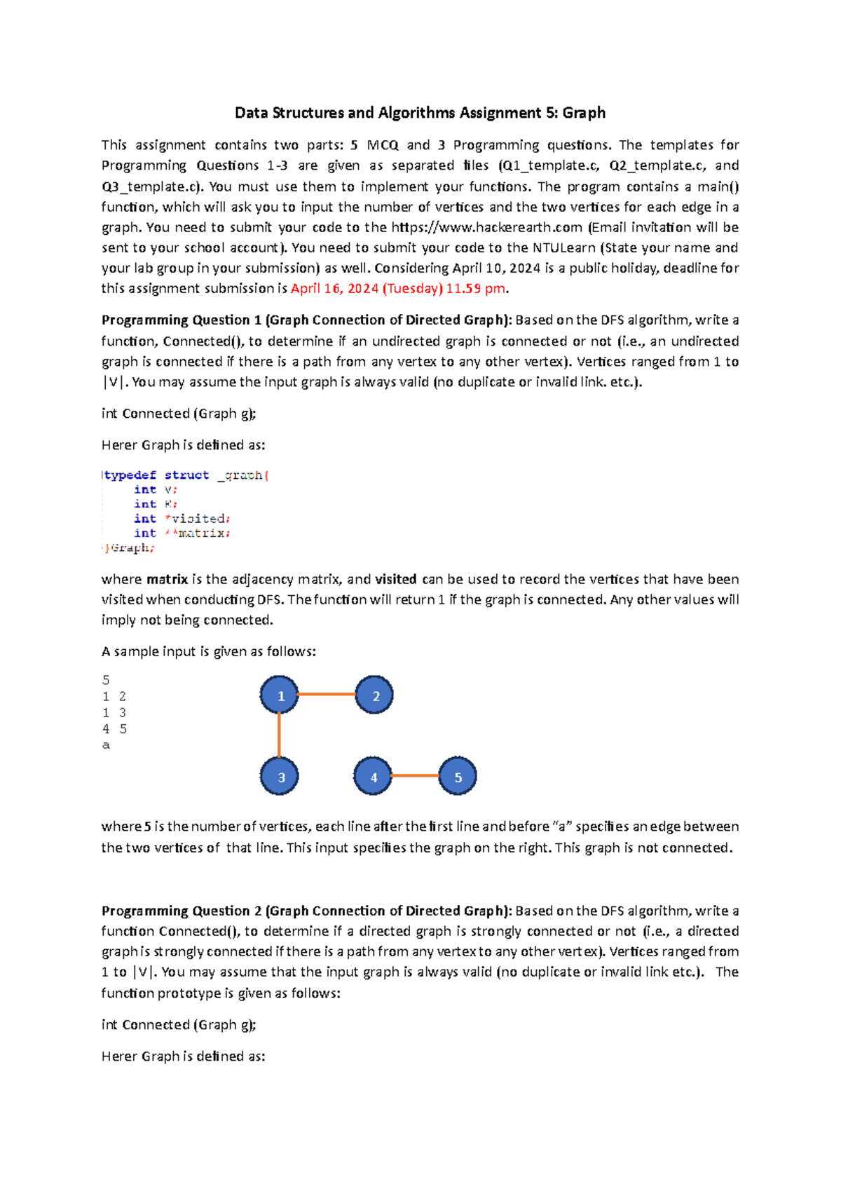 Data Structures & Algorithms Assignment 5: Graph Analysis - Studocu