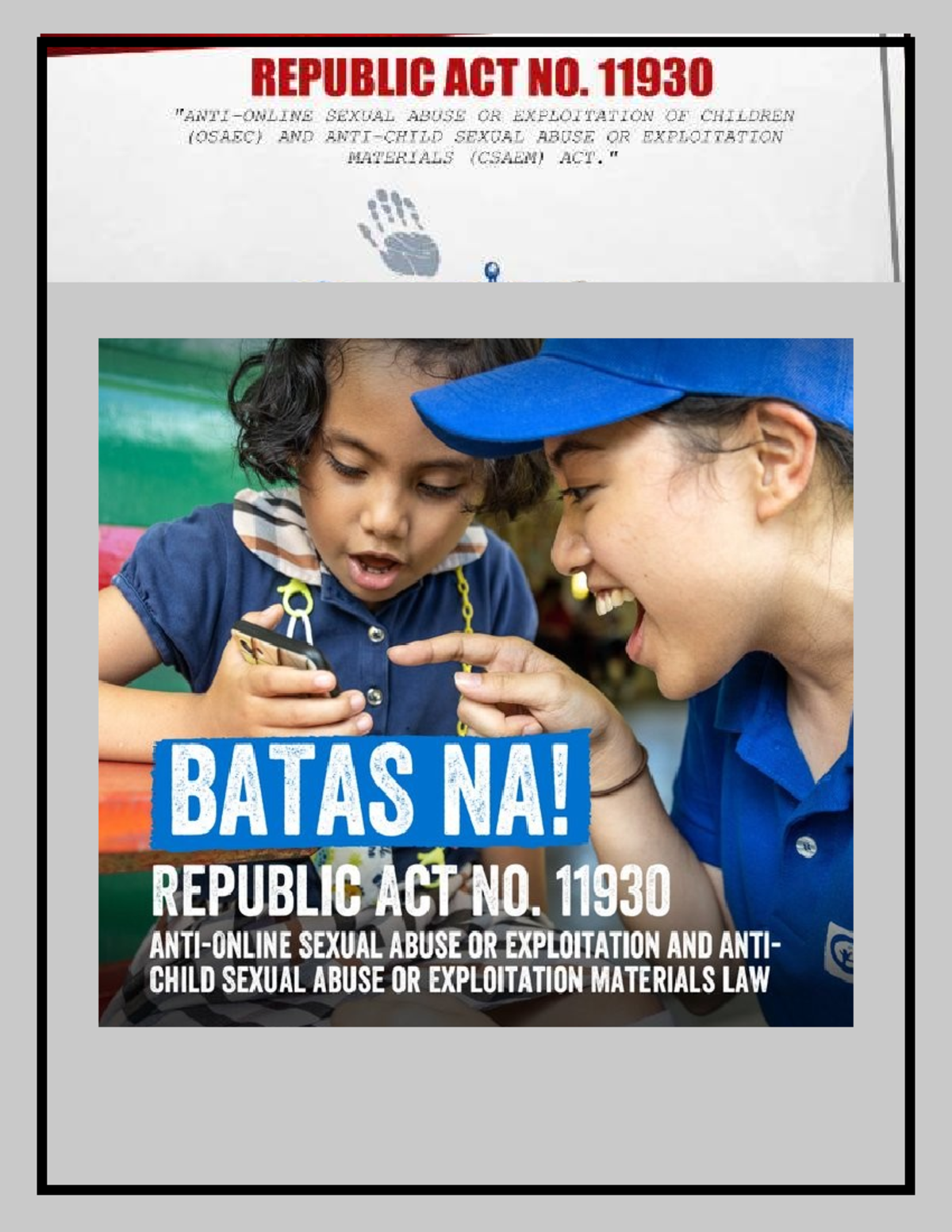 RA 11930: Strengthening Child Protection Advocacy Against Abuse - Studocu