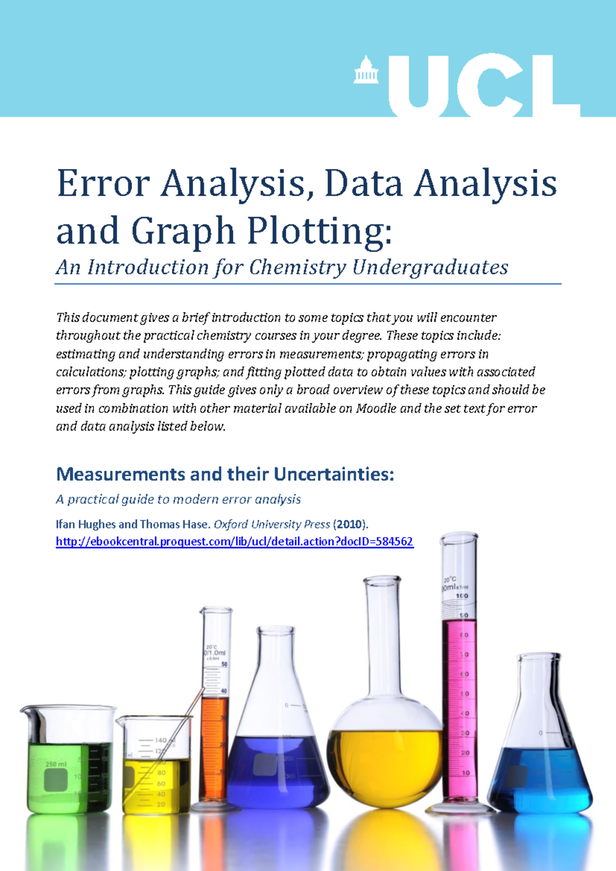 Error Analysis and Data Analysis Guide for Chemistry Undergraduates ...