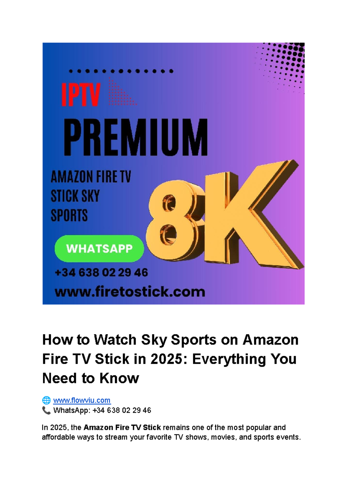 Amazon Fire Tv Stick Sky Sports - How to Watch Sky Sports on Amazon