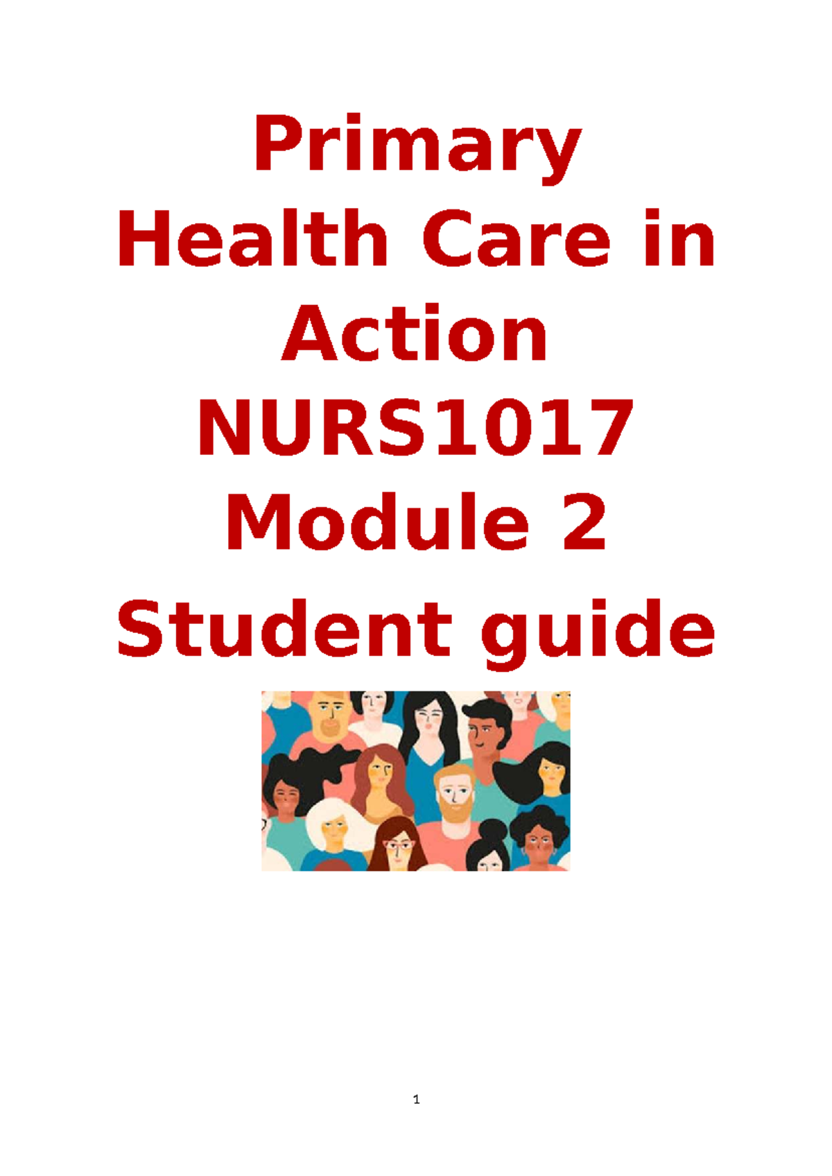 NURS1017 Module 2: Social Determinants of Health Student Guide - Studocu