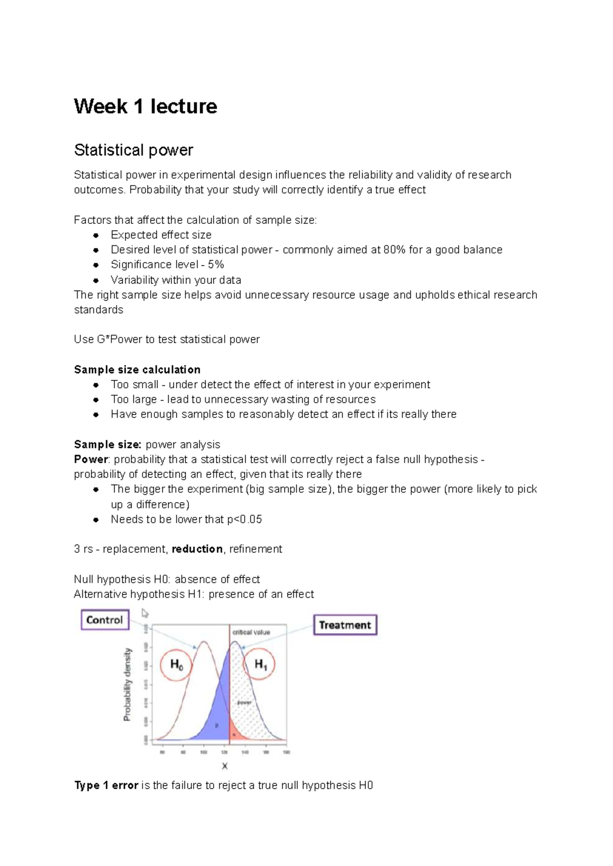 BSC302 Week 1 Lecture: Understanding Statistical Power in Research ...