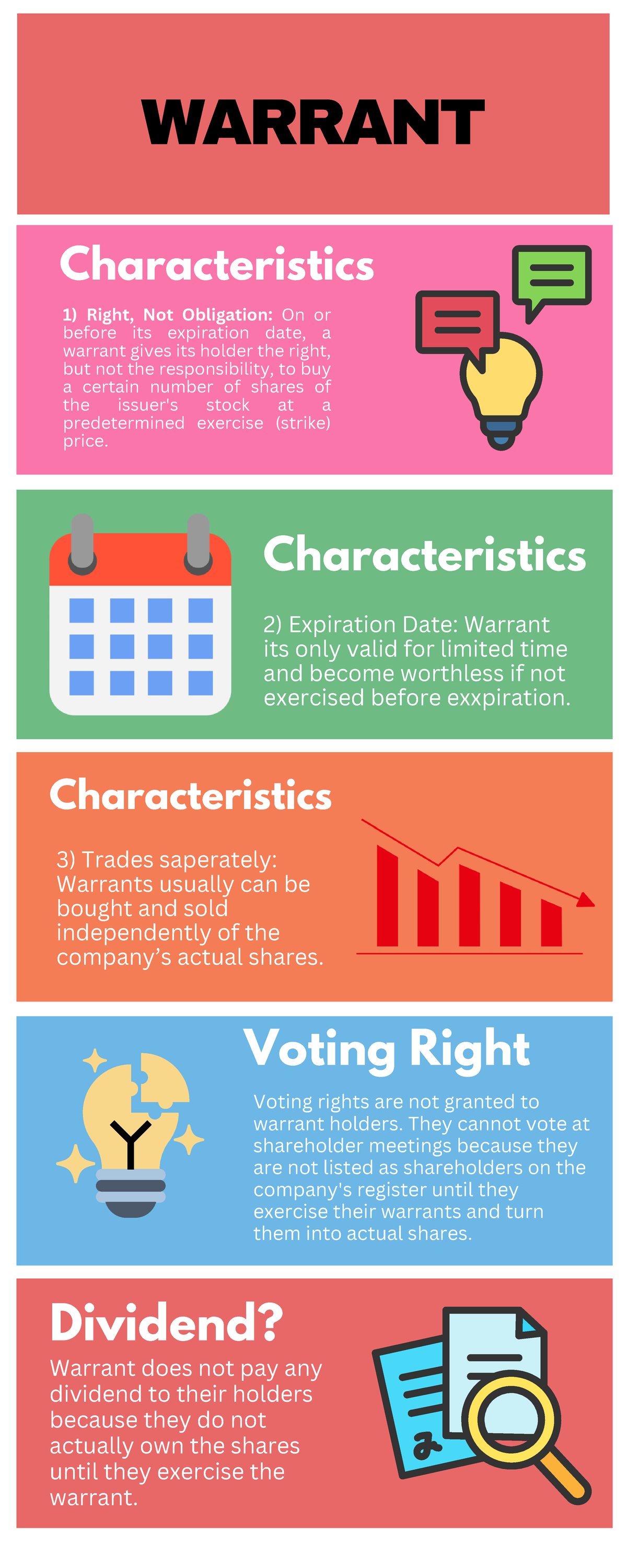 Infographic on Warrant Characteristics and Rights - Studocu