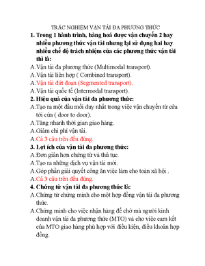[Solved] Thc trng phng thc vn ti ng st v ng b ti Vit Nam - Vận tải đa ...