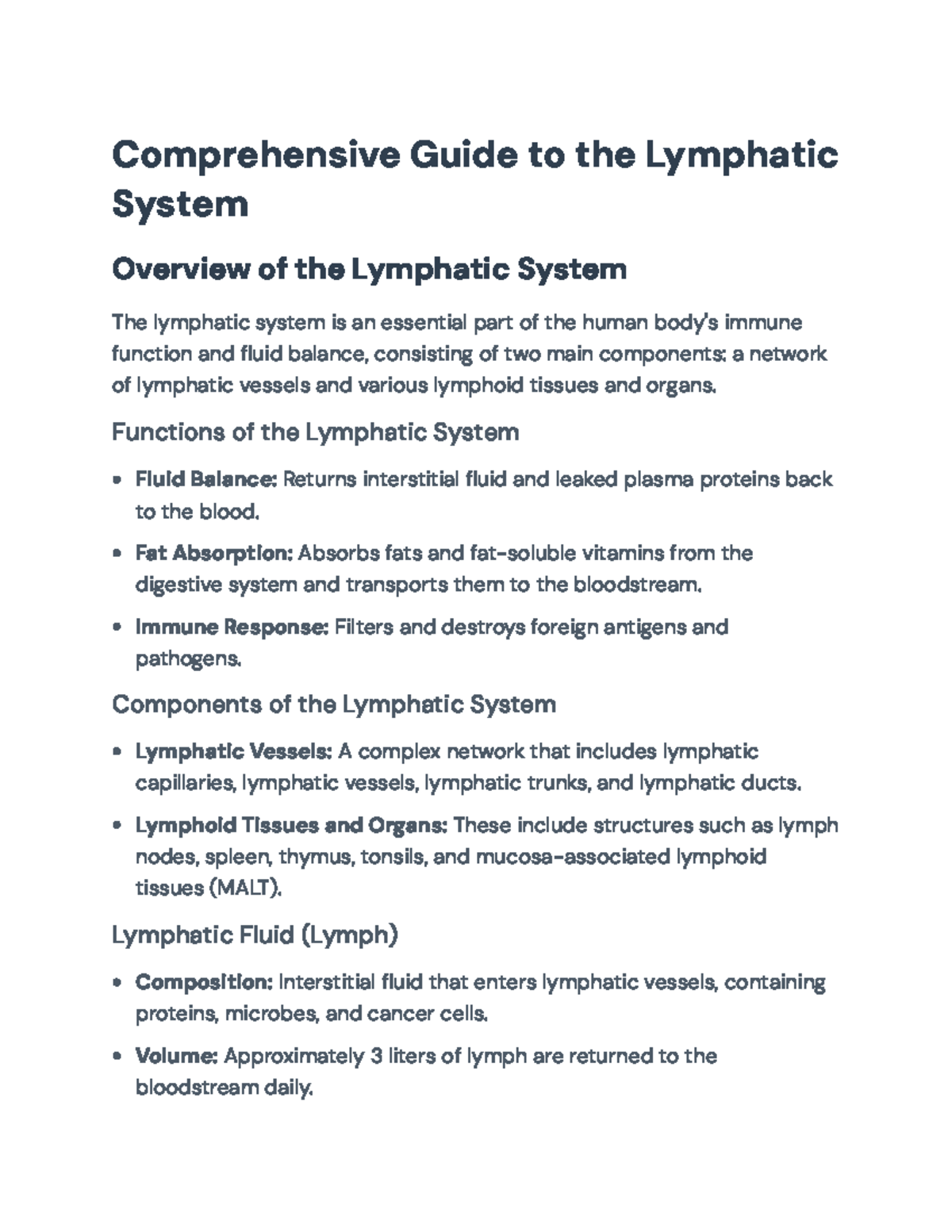 Comprehensive Guide on the Lymphatic System: Structure & Functions ...