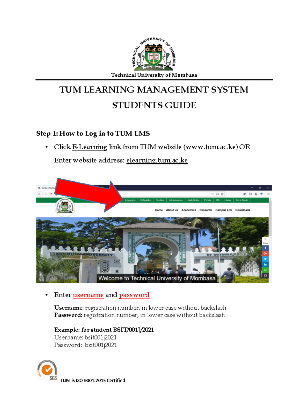Student Guide - good - Technical University of Mombasa TUM LEARNING ...