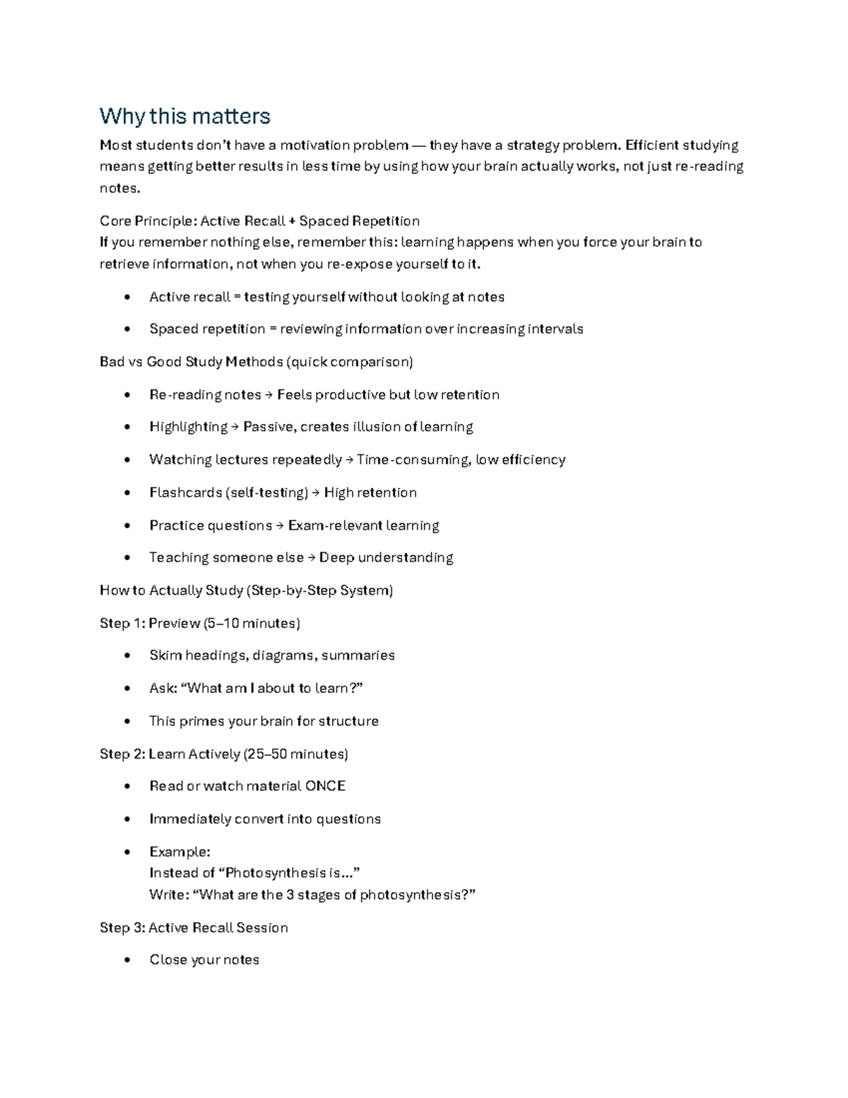 Effective Study Strategies: Active Recall & Spaced Repetition Guide ...