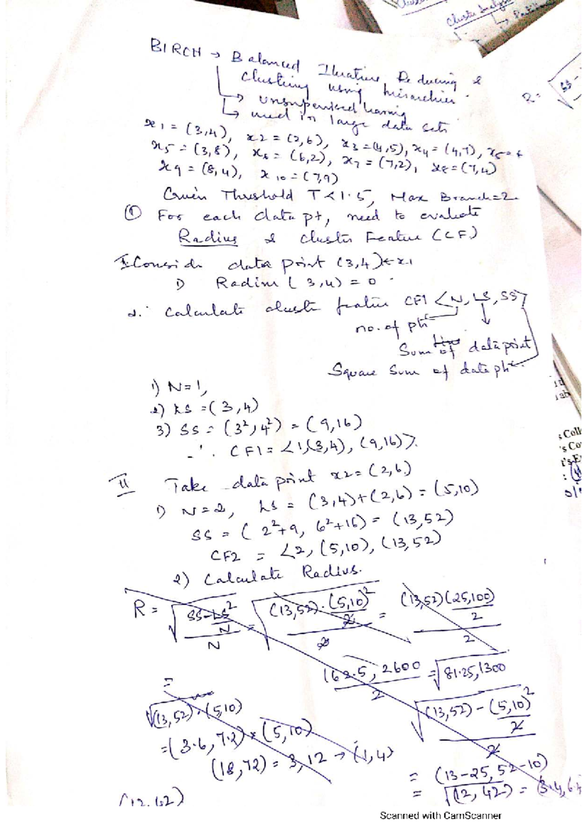 Unit 4 - BIRCH Clustering: Solved Example for Unsupervised Learning ...