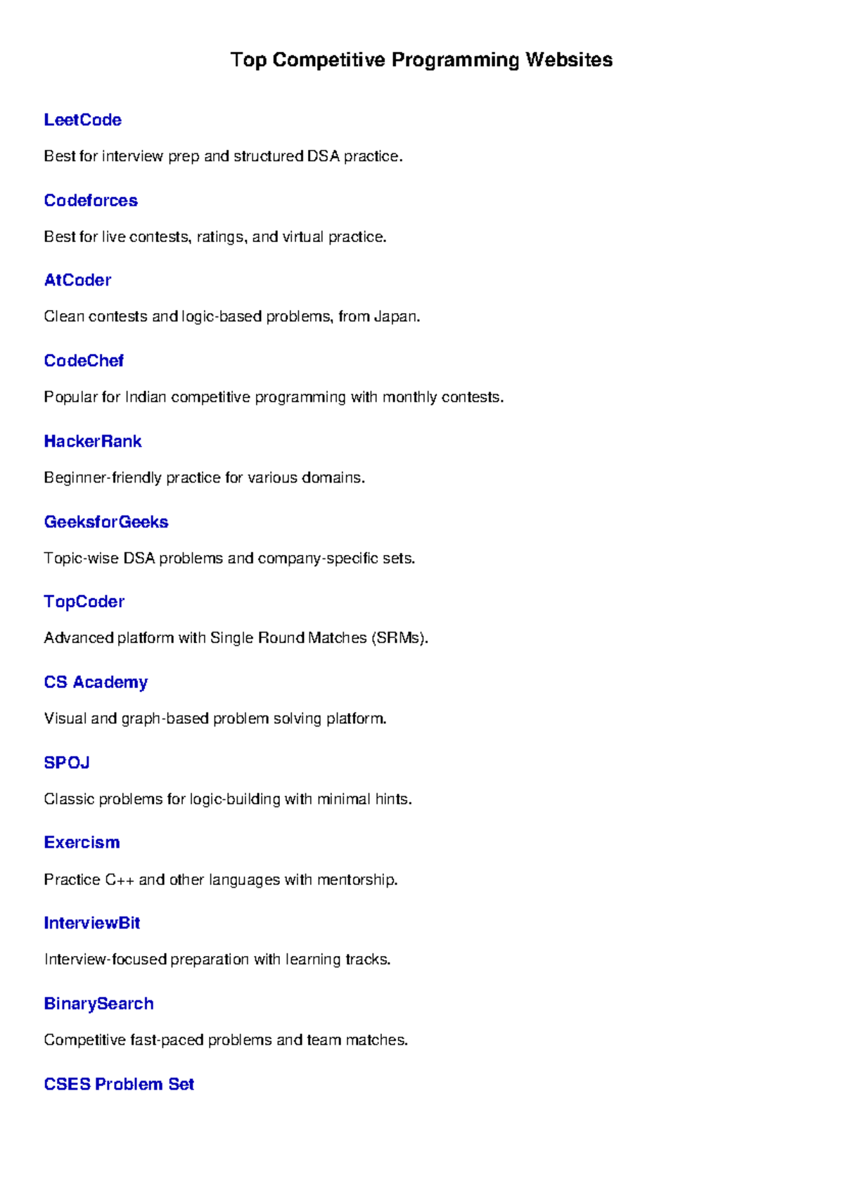 Competitive Programming Websites: Top Platforms for DSA & Interviews ...