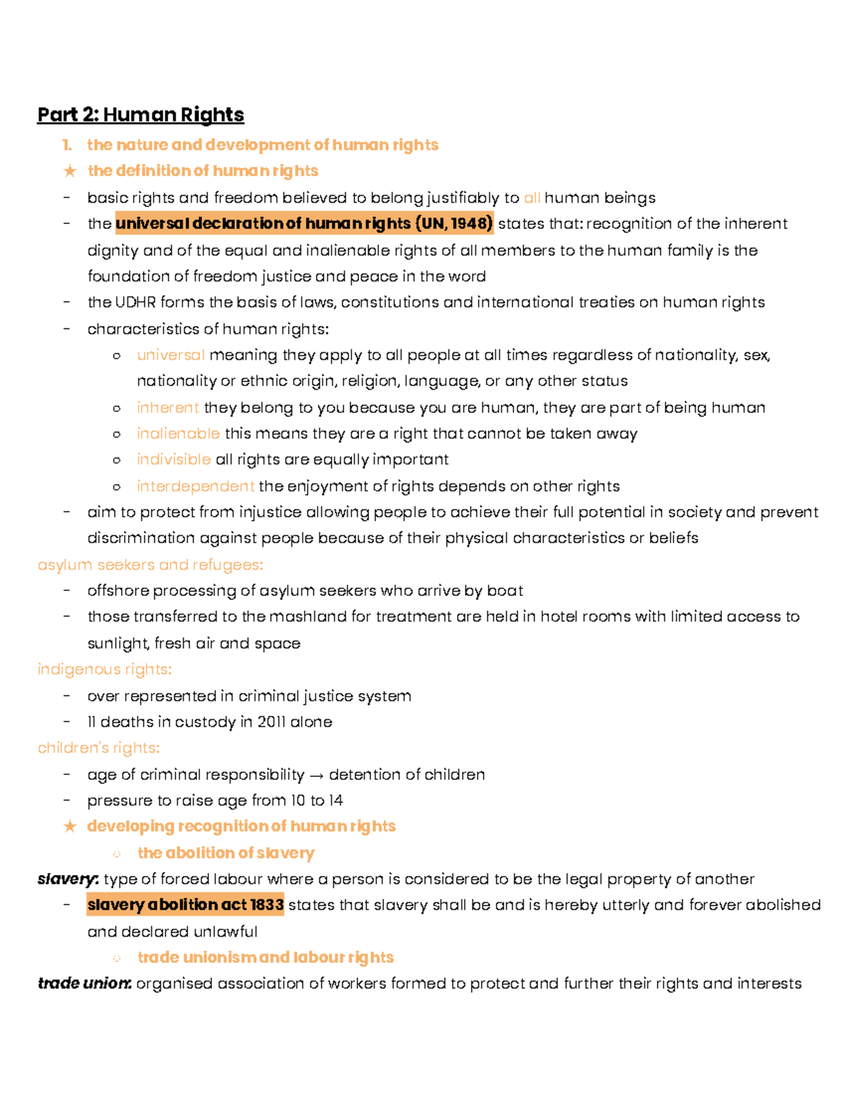 Human Rights Overview: Key Issues in Australian Law (HR 101) - Studocu