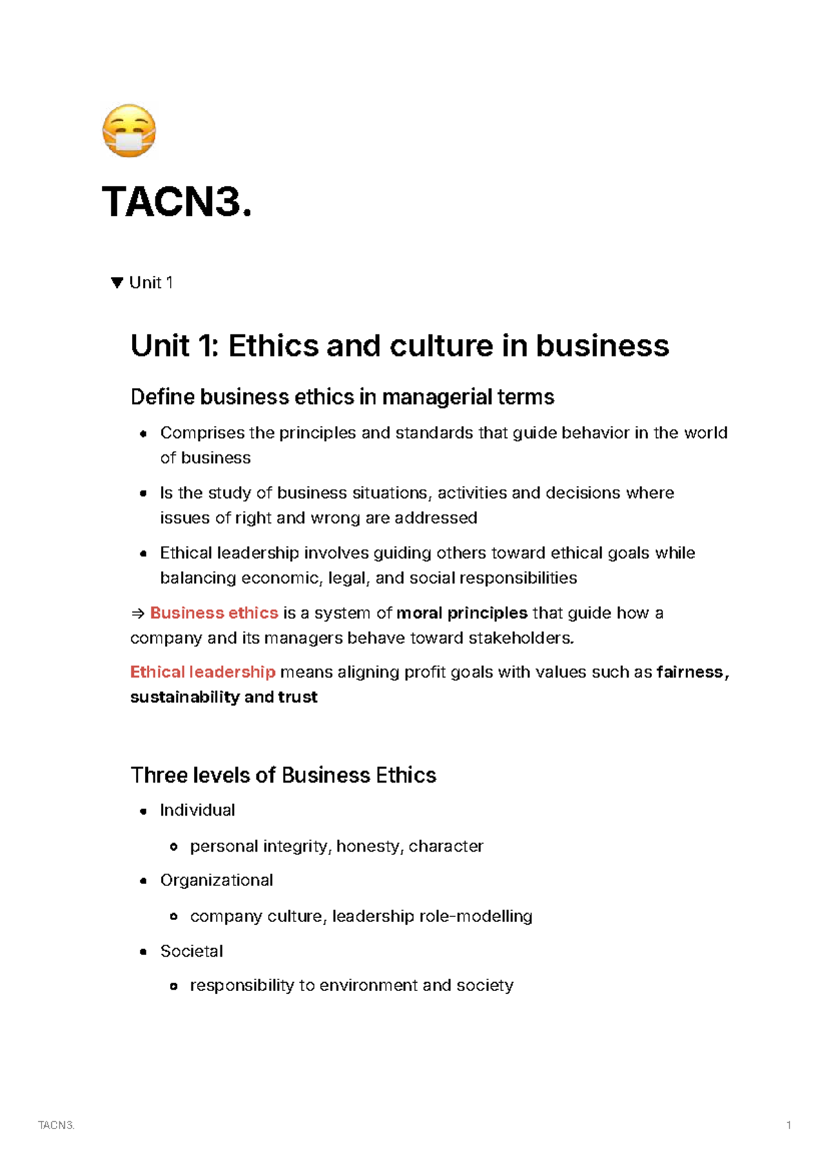 TACN3 - FTU - 2025: Comprehensive Guide to Business Ethics and ...