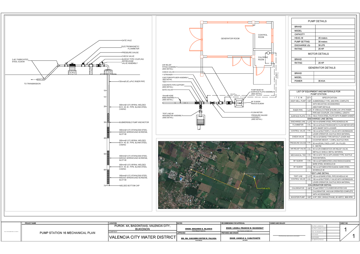 Pump Station Drawing (Electrical Plan) - Equipment & Specifications ...