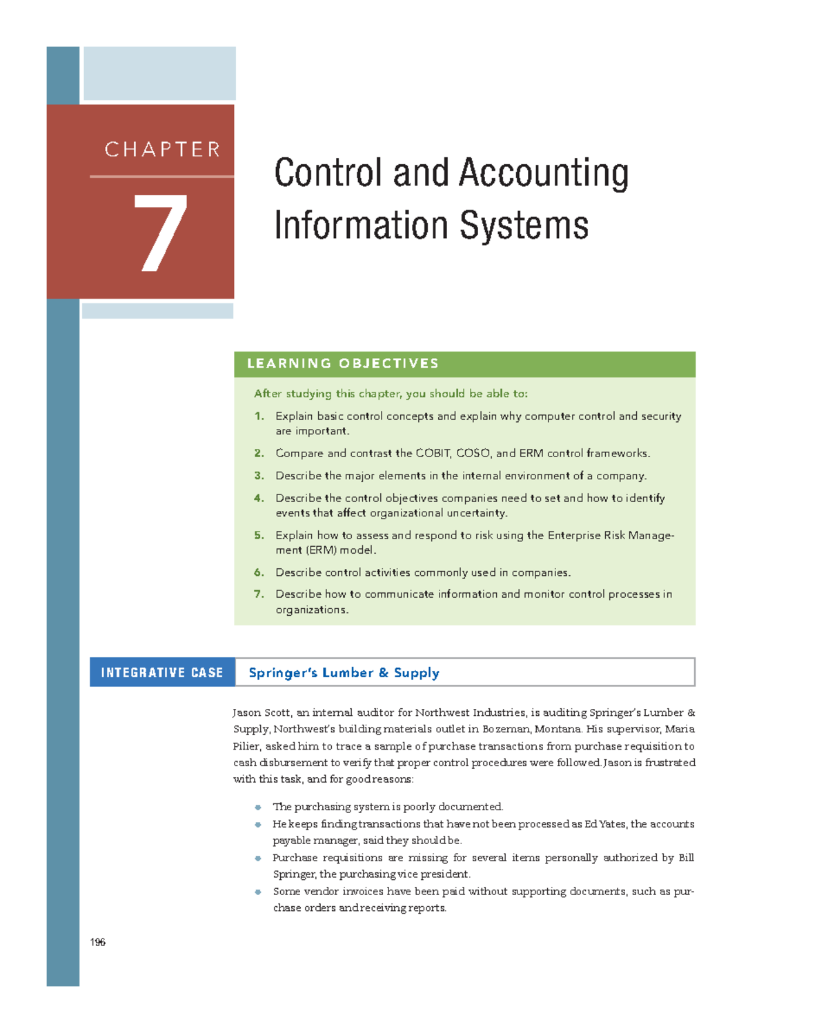 Chapter 7 - Control and Challenges in Accounting Information Systems ...