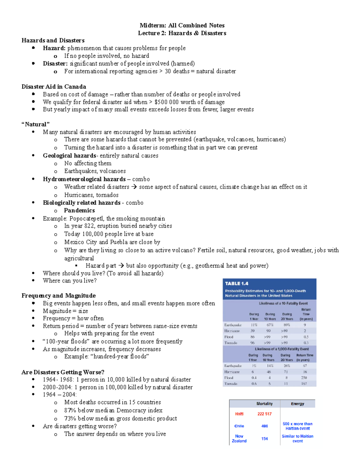 Midterm #1 - Review Notes - 2GG3 - McMaster - Studocu