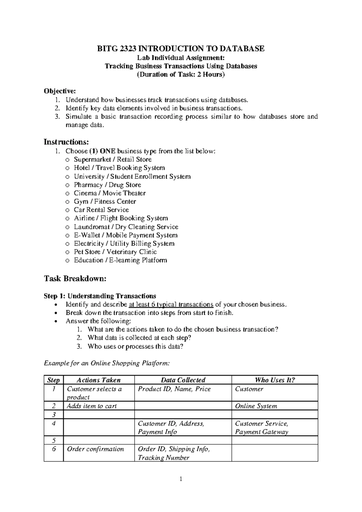 Assignment (GROUP) database - FAKULTI TEKNOLOGI MAKLUMAT DAN KOMUNIKASI ...