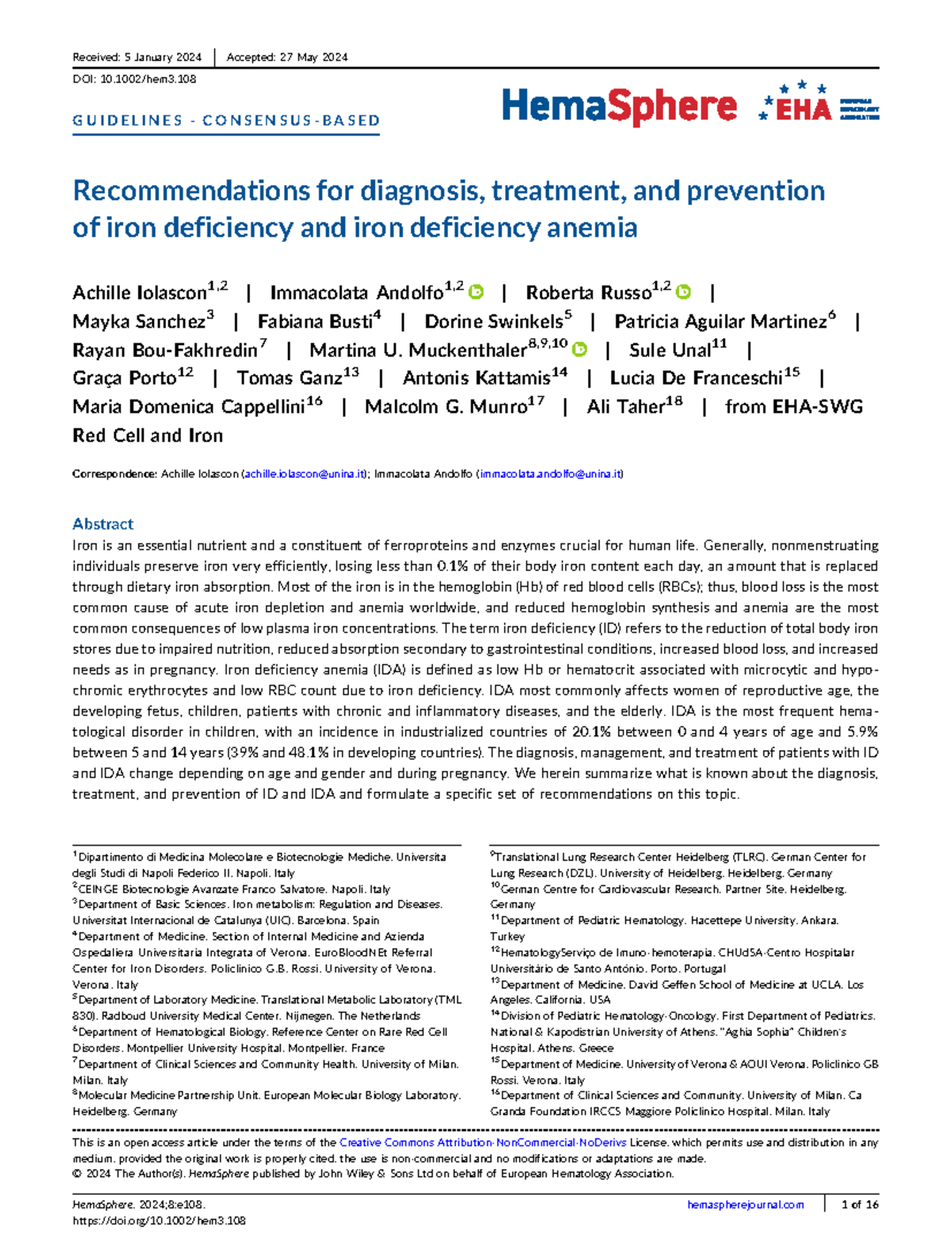 HEM3-8-e108 - Guidelines for Diagnosis, Treatment, and Prevention of ...