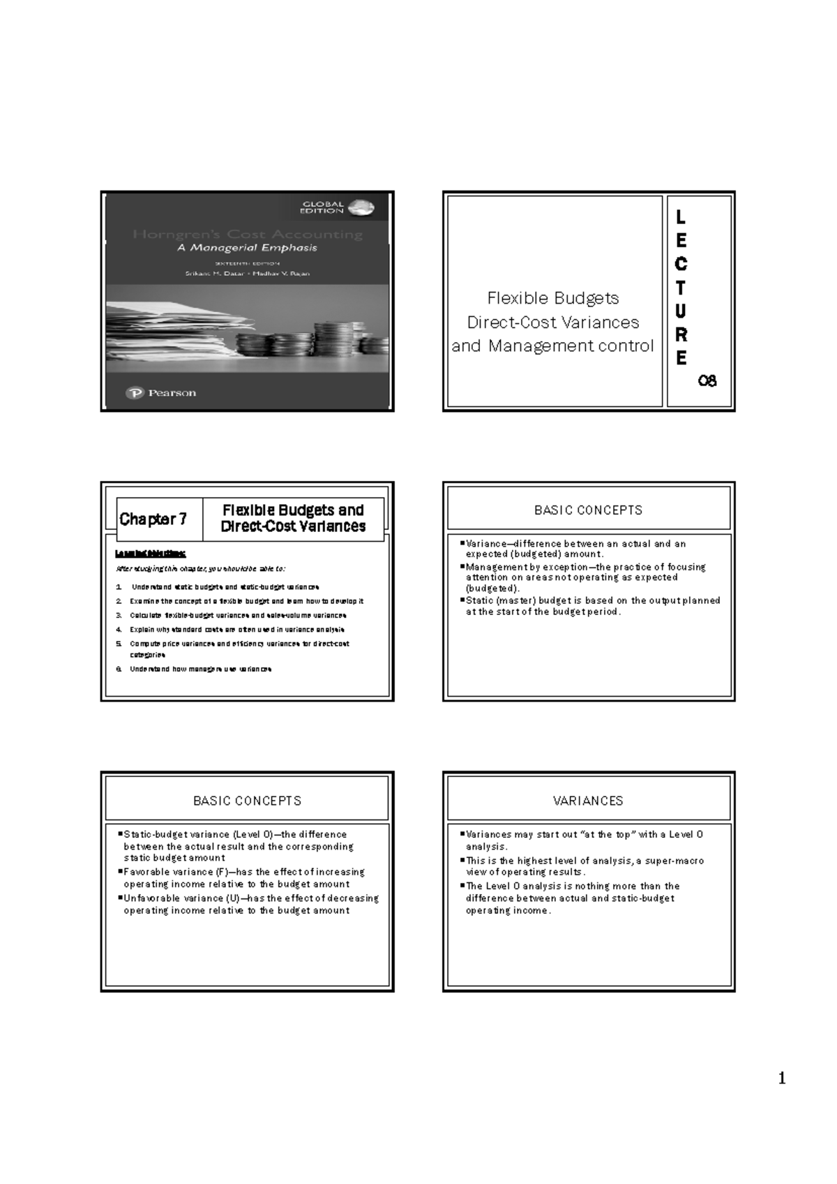 Flexible Budgets and Variances: Lecture 08 - Chapter 7 Insights - Studocu