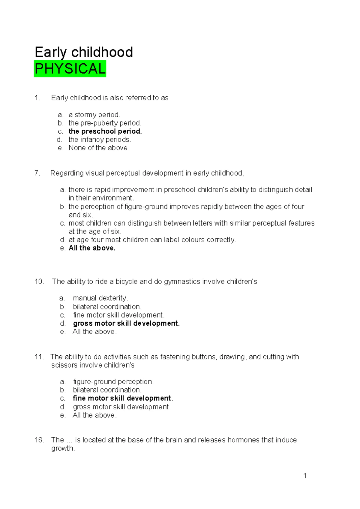 PSYC 223 - Notes EXAM - Exam guidelines Psych 223 The exam totals 100 marks  and the duration is 120 - Studocu