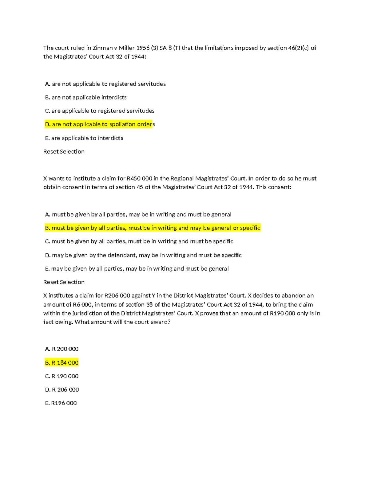 Civil Cases (LAW 404): Key Rulings and Consent Requirements - Studocu