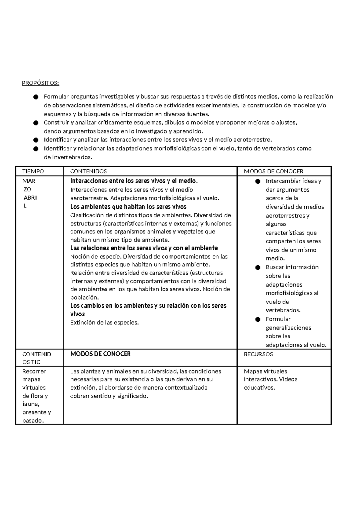 Interacciones entre Seres Vivos y Adaptaciones al Medio - 5to Año - Document Preview