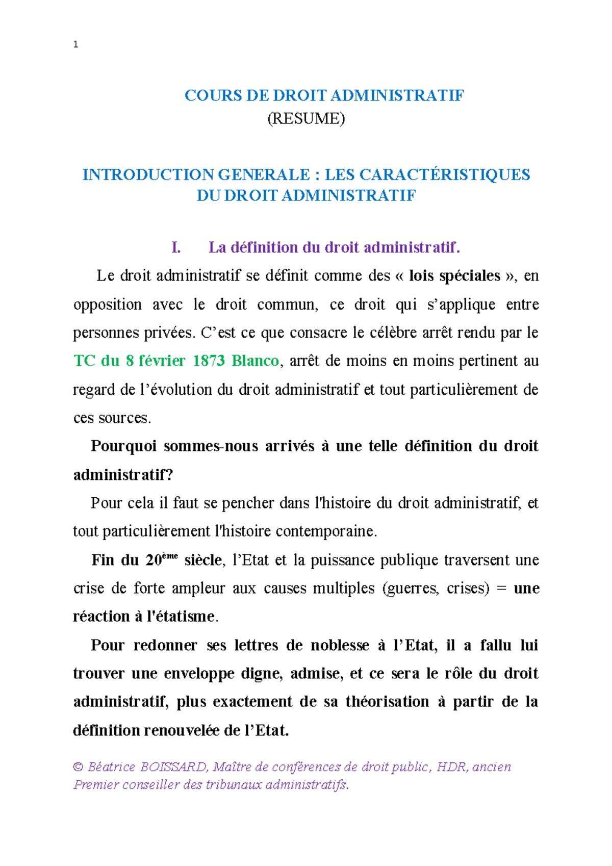 Résumé détaillé du Cours de Droit Administratif (RESUME) - Studocu